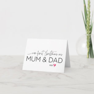 Erste Weihnachten als Mutter & Vater Neue Eltern W Karte