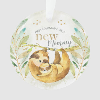 Erste Weihnachten als neuer Mama- oder Papageiensc Ornament