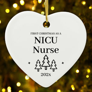 Erste Weihnachten als Nicu Nurse Neonatalpflege Keramik Ornament