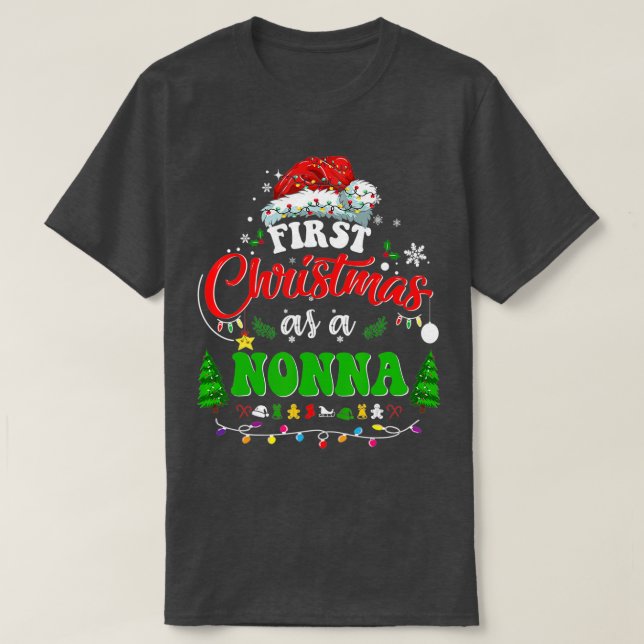 Erste Weihnachten als Nonna Weihnachtsmannmütze Ug T-Shirt (Design vorne)