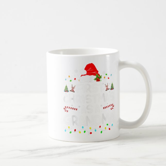 Erste Weihnachten als Oma, das Weihnachten passt Kaffeetasse (Rechts)