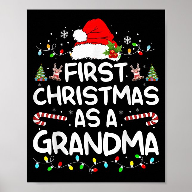 Erste Weihnachten als Oma, das Weihnachten passt Poster (Vorne)