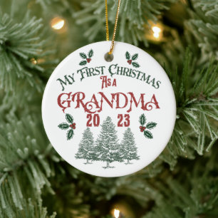 Erste Weihnachten als Oma Keramik Ornament