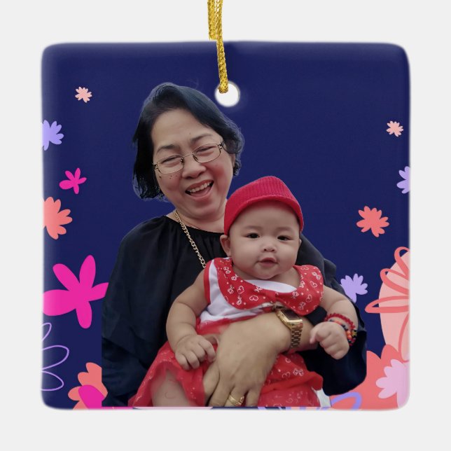 Erste Weihnachten als Oma Keramikornament (Vorderseite)