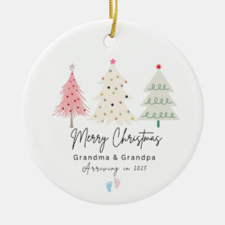 Erste Weihnachten als Oma und Opa-Ornament Keramik Ornament
