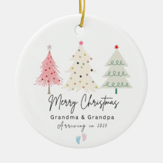 Erste Weihnachten als Oma und Opa-Ornament Keramik Ornament