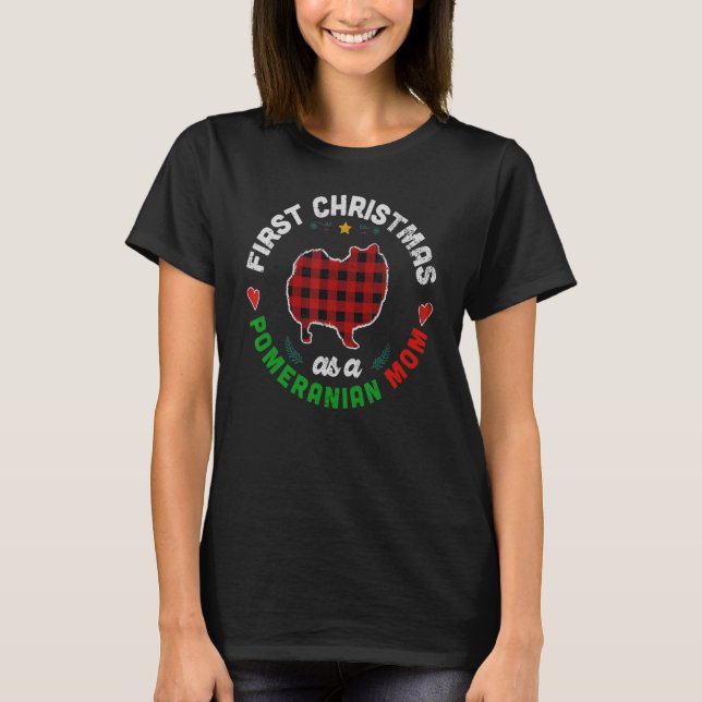 Erste Weihnachten als Spitz-Mama T-Shirt (Vorderseite)