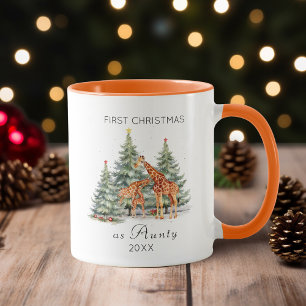 Erste Weihnachten als Tante Watercolor Niedliche G Tasse