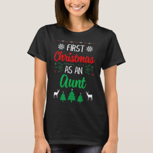 Erste Weihnachten als Tante Xmas erste Aunti T-Shirt