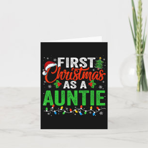 Erste Weihnachten als Tante Xmas Lights Familie Ch Karte