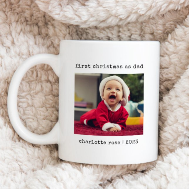 Erste Weihnachten als Vater Custom Foto Kaffeetasse (Von Creator hochgeladen)