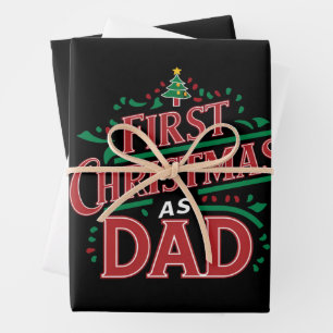 Erste Weihnachten als Vater, der Weihnachten passt Geschenkpapier Set
