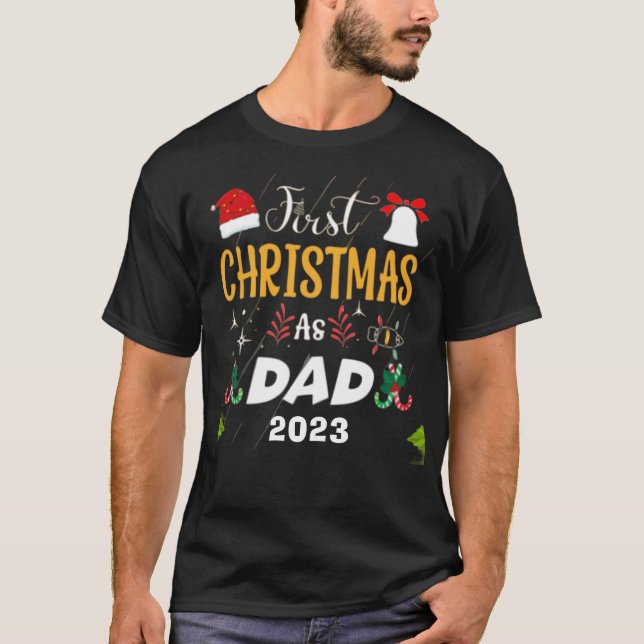 Erste Weihnachten als Vater T-Shirt (Vorderseite)