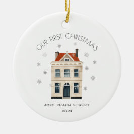Erste Weihnachten auf der neuen Zuhause Keramik Ornament