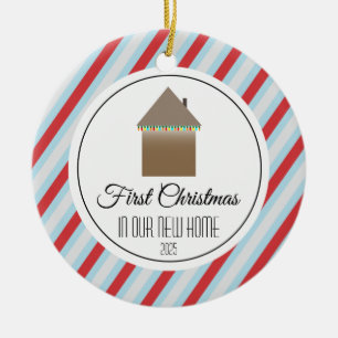 Erste Weihnachten auf unserer neuen Zuhause Keramik Ornament