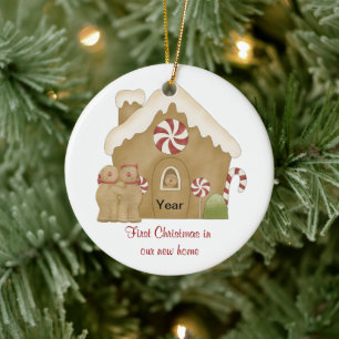 Erste Weihnachten auf unserer neuen Zuhause Keramik Ornament