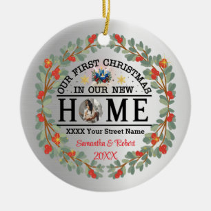 Erste Weihnachten auf unserer neuen Zuhause Keramik Ornament