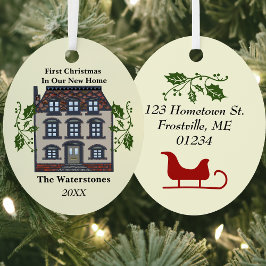 Erste Weihnachten auf unserer neuen Zuhause Ornament Aus Metall
