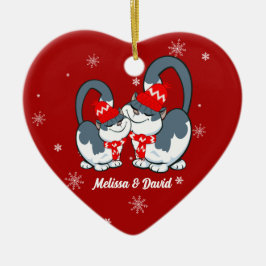 Erste Weihnachten gemeinsam.Custom Weihnachtsschmu Keramikornament