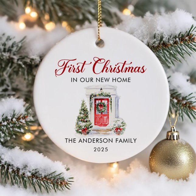 Erste Weihnachten im Skript auf unserer neuen Zuha Keramik Ornament (Von Creator hochgeladen)