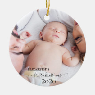 Erste Weihnachten in der Familie, Foto Keramik Ornament