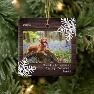 Erste Weihnachten in meinem Forever Zuhause Hund F Keramikornament