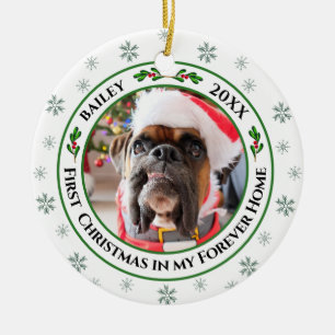 Erste Weihnachten in meinem Forever Zuhause Pet Or Keramik Ornament