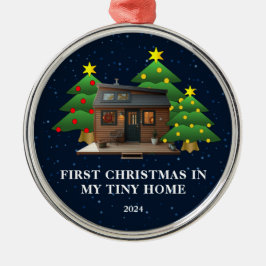 Erste Weihnachten in meiner Tiny Zuhause rustikal Ornament Aus Metall