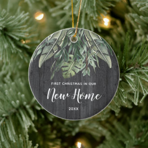 Erste Weihnachten in neuen Zuhause Personalisierte Keramik Ornament