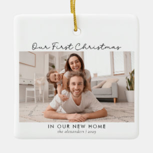 Erste Weihnachten in New Zuhause 2 Foto Keramikornament
