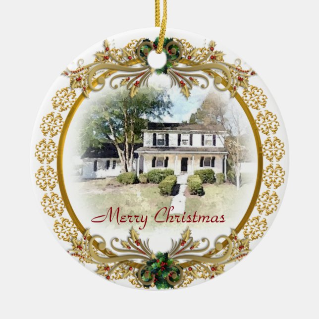 Erste Weihnachten in New Zuhause-Ornament Keramik Ornament (Vorne)