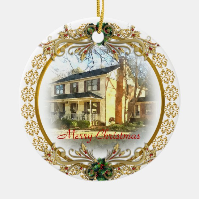 Erste Weihnachten in New Zuhause-Ornament Keramikornament (Vorne)