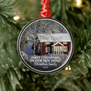 Erste Weihnachten in unserem neuen Familiennamen Z Ornament Aus Metall