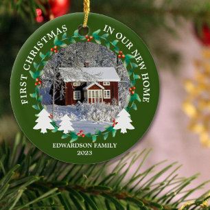 Erste Weihnachten in unserem neuen Zuhause House-F Keramik Ornament