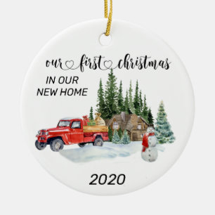 Erste Weihnachten in unserem neuen Zuhause Waterco Keramik Ornament