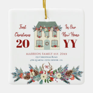 Erste Weihnachten in unserer neuen rustikalen Zuha Keramikornament