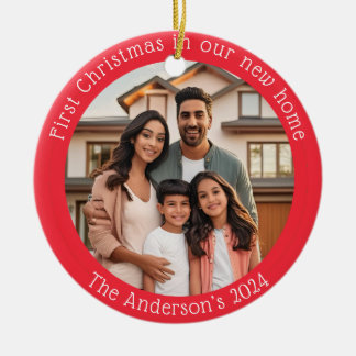 Erste Weihnachten in unserer neuen Zuhause. Keramik Ornament