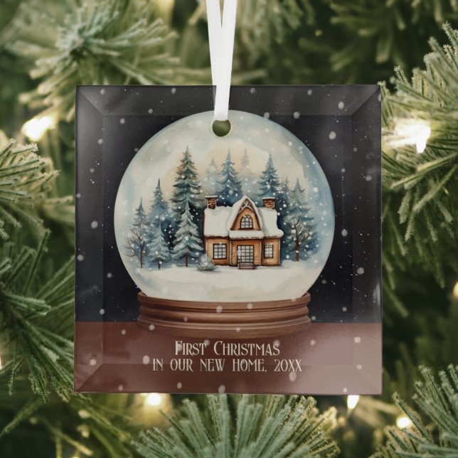 Erste Weihnachten in unserer neuen Zuhause persona Ornament Aus Glas (Insitu)