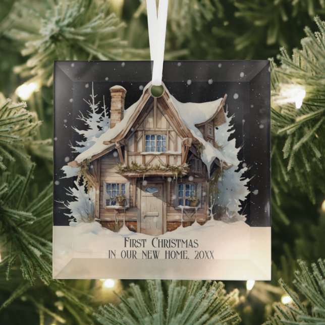 Erste Weihnachten in unserer neuen Zuhause persona Ornament Aus Glas (Insitu)