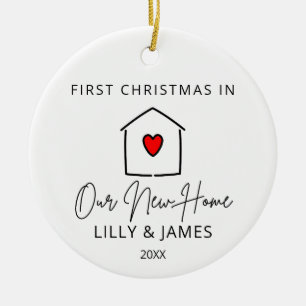 Erste Weihnachten in unserer New Zuhause Owner Fam Keramik Ornament