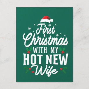 Erste Weihnachten mit meiner heißen neuen Ehefrau  Postkarte