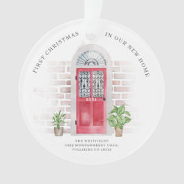 Erste Weihnachten Neue Zuhause Red Door Chic Feier Ornament