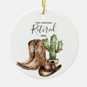 Erste Weihnachten Remüde Cactus Cowboy-Geschenk Keramik Ornament