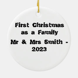 Erste Weihnachten Schöne Weihnachtsbauten Keramik Ornament
