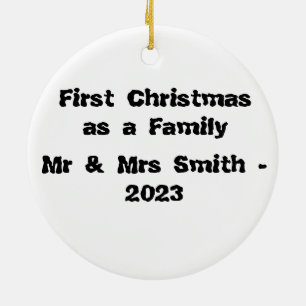 Erste Weihnachten Schöne Weihnachtsbauten Keramik Ornament