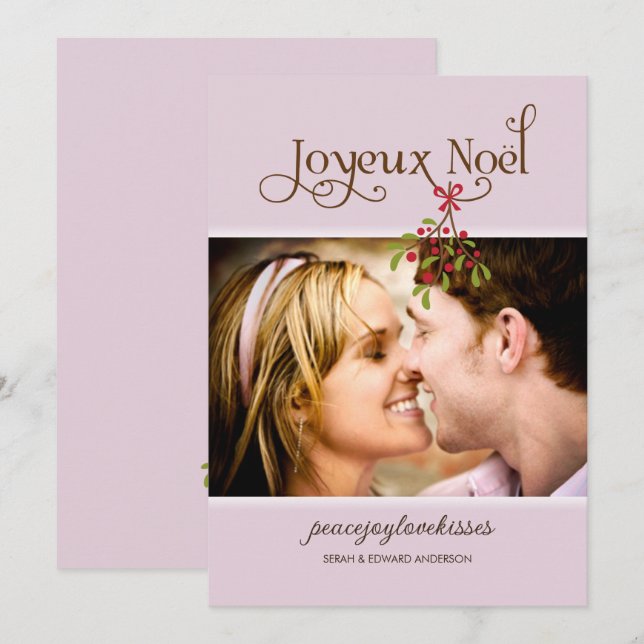 Erste Weihnachten unter dem Mistletoe Holiday Foto (Vorne/Hinten)