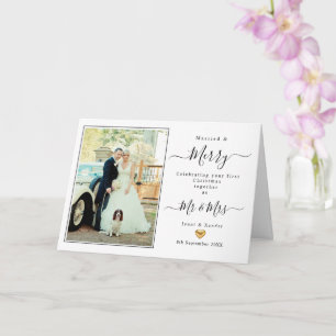 Erste Weihnachten Verheiratet Mr. and Mrs. Karte