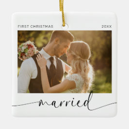 Erste Weihnachten Verheiratet Newlyweds Keepake Keramikornament