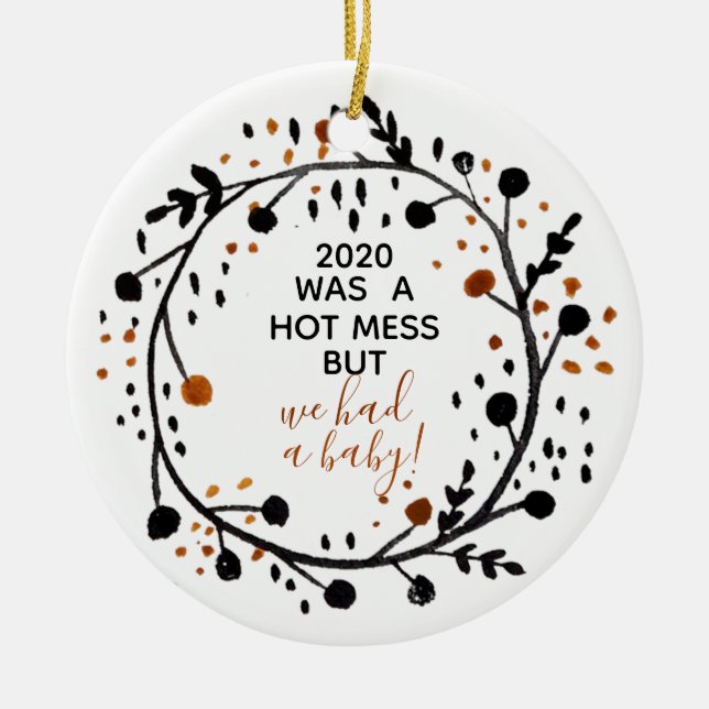 Erste Weihnachten Verheiratet zusammen hatte ein B Keramik Ornament (Vorne)