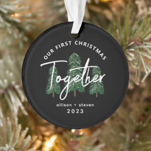Erste Weihnachten zusammen 2023 Evergreen Paare Ornament